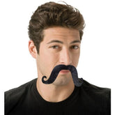 Fiesta Handlebar Moustache - 2 3/8" x 5 1/2", Black, 1 Pc